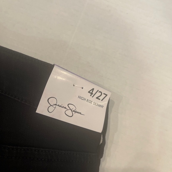 Jessica Simpson Women's High Rise Skinny Jeans, Black 4/27 - Picture 2 of 3